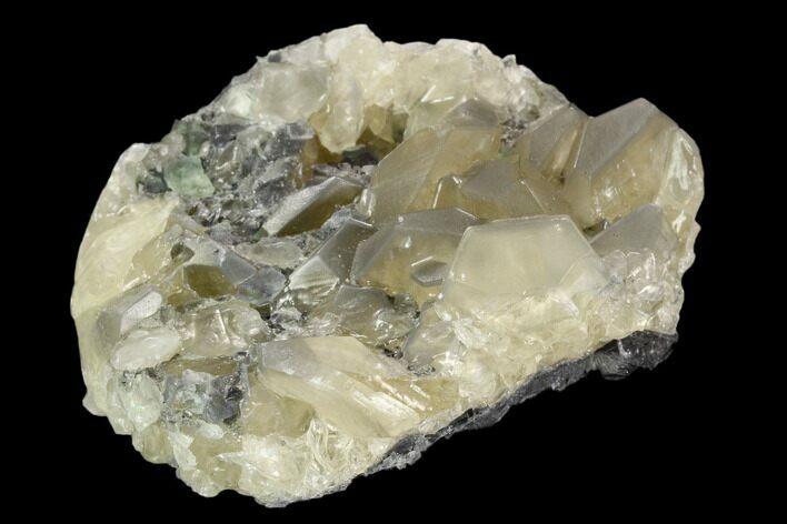 Calcite Crystal Cluster with Green Fluorite - China #128922